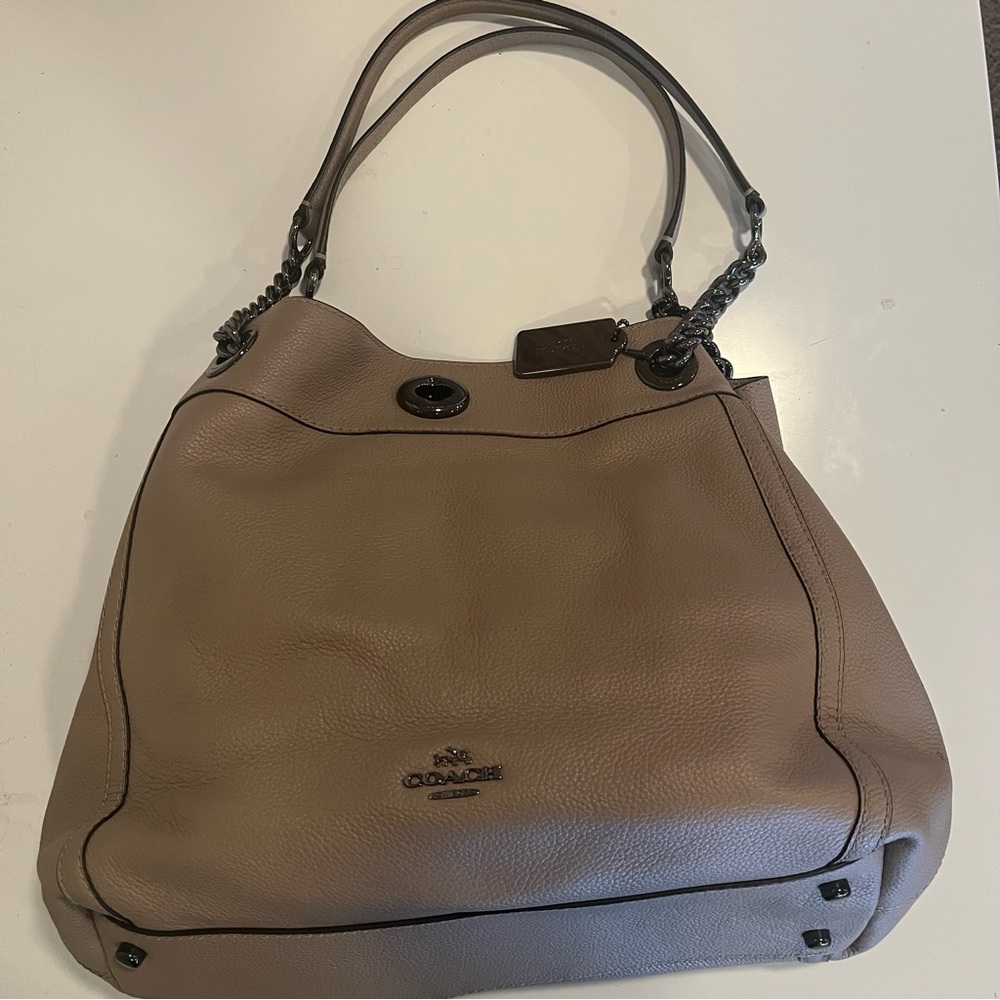 Coach Edie Turnlock Chain Shoulder Bag
